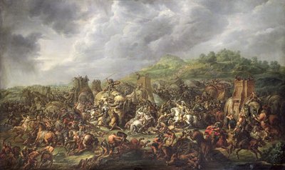 La derrota de Porus por Alejandro Magno (356-323 a.C.) 327 a.C. de Francois Louis Joseph Watteau